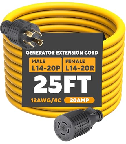 Amazon.com: Parkworld 885866 Splitter L14-20P Male to (2) L14-20R